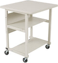 Heavy-Duty Mobile Printer Stand with 3 Shelves Gray C7089