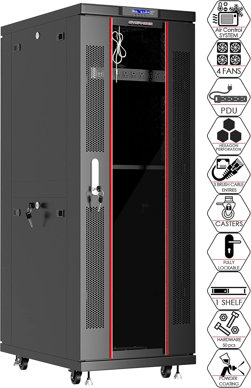 37 U Free Standing Network Rack Cabinet P371