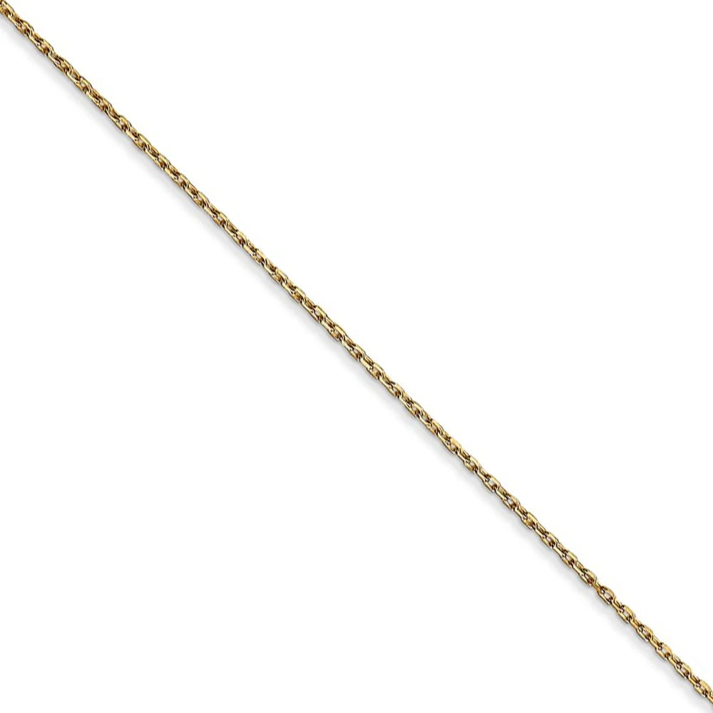 14k Yellow Gold Satin Script Initial Necklace J164133