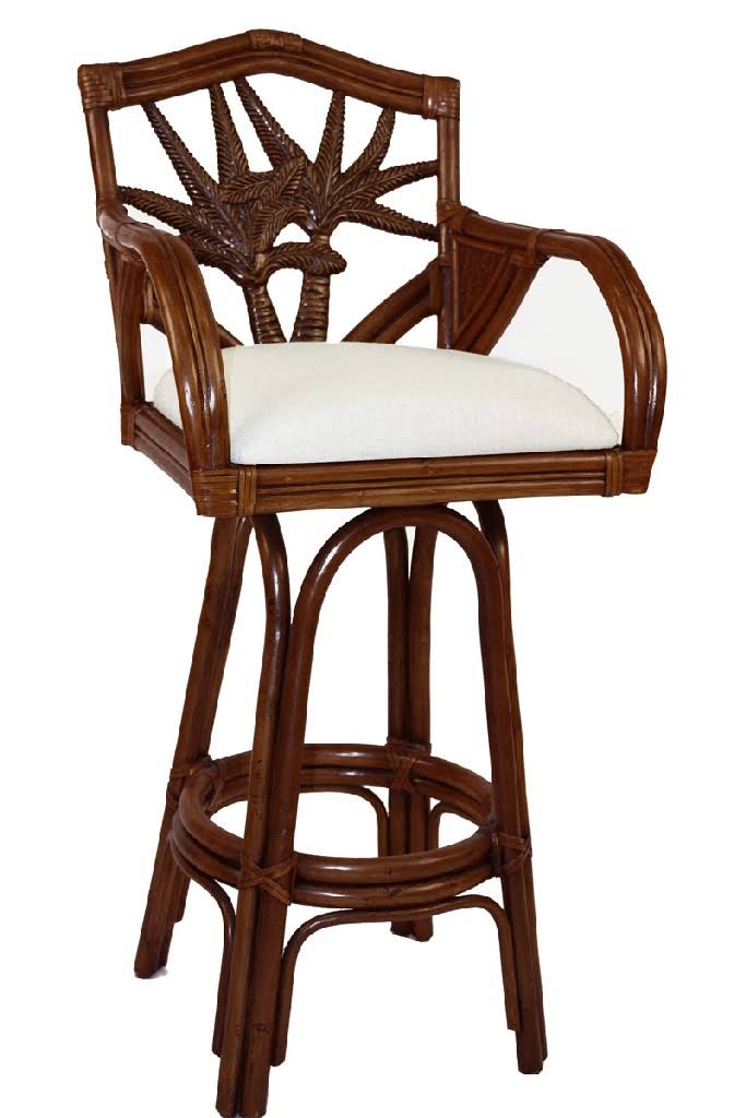 Indoor Swivel Rattan Wicker Barstool A328