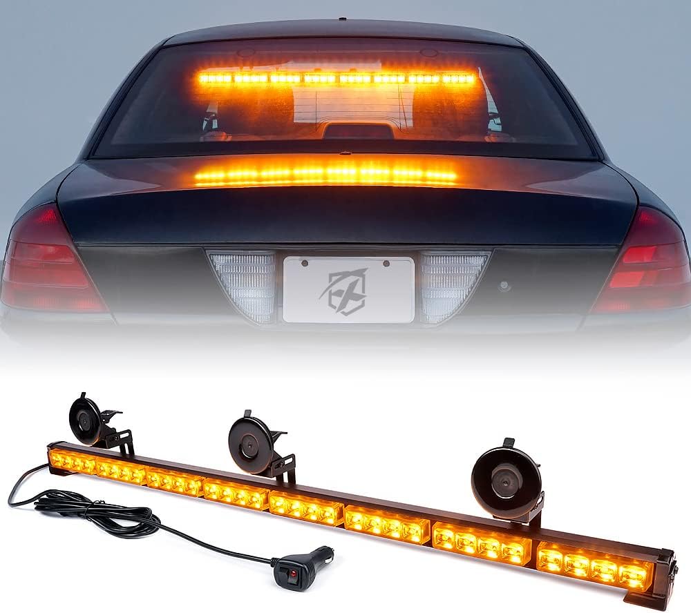White/Amber LED Strobe Light Bar, Pack of 2 N6468