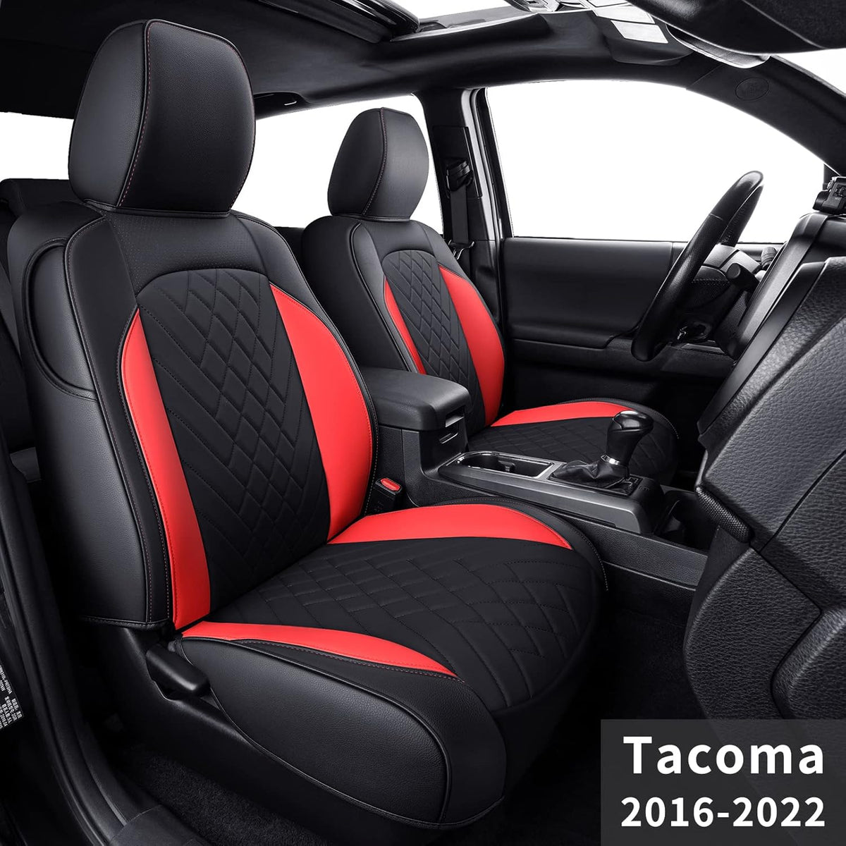 Black 2 pcs Seat Covers Q132