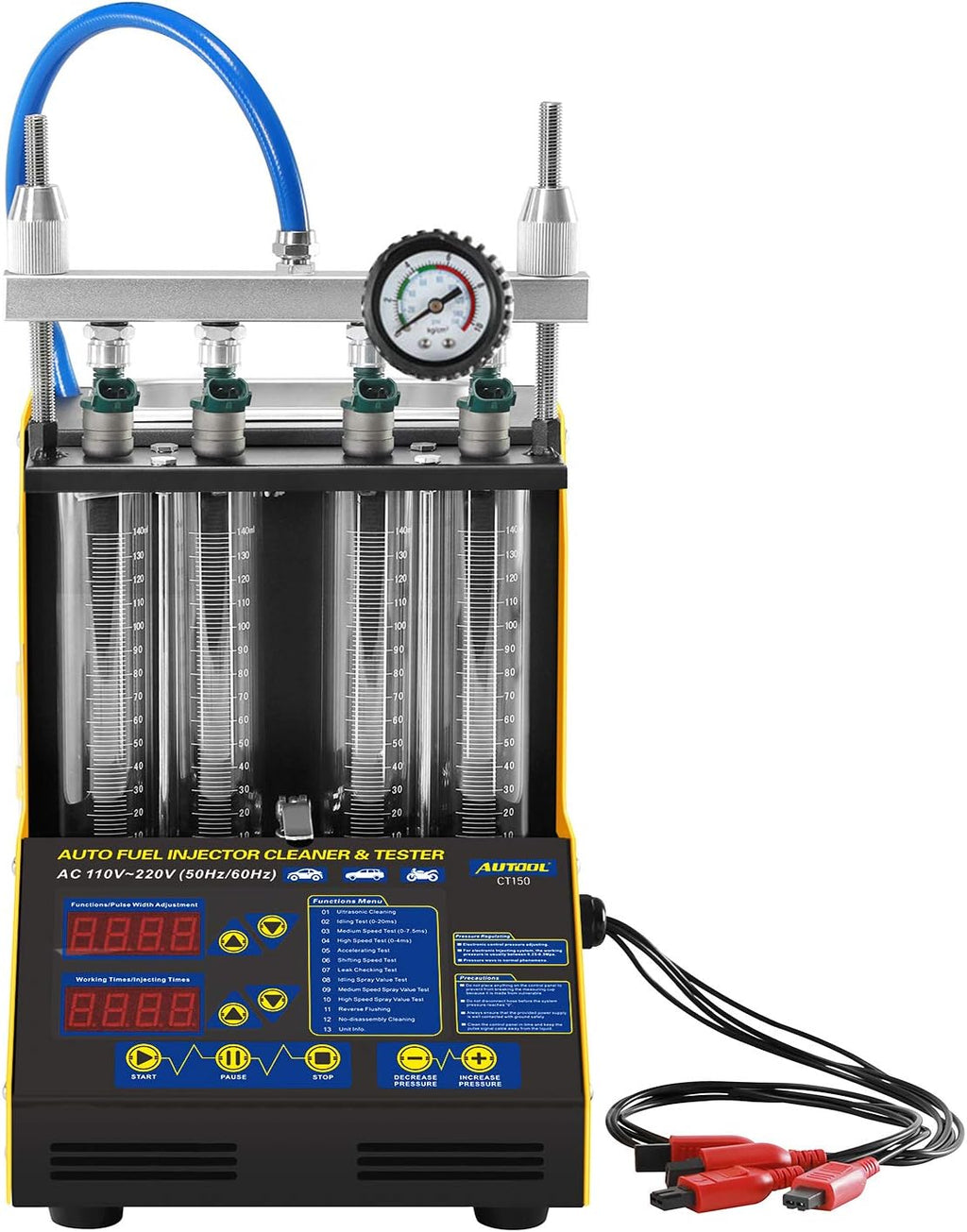 Car Motorcycle Petrol Fuel Injector Cleaner Ultrasonic Cleaner and Injection Tester S263