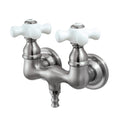 Vintage Satin Nickel Wall Mount Clawfoot Tub Filler R767