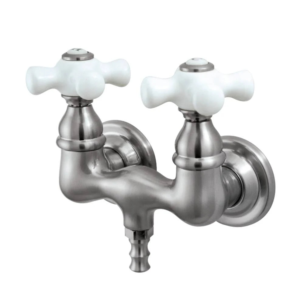 Vintage Satin Nickel Wall Mount Clawfoot Tub Filler R767