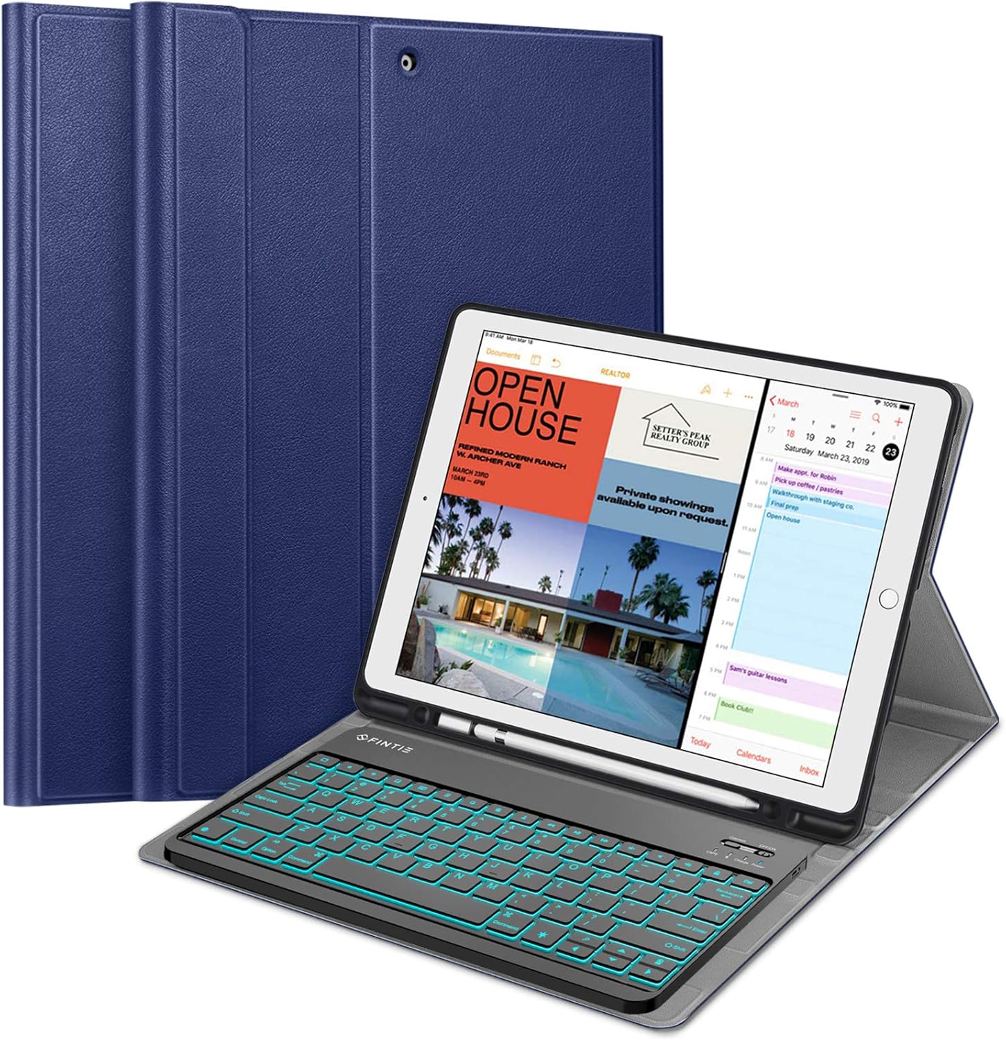 Black Bluetooth Keyboard Case for iPad Pro 12.9-inch W2946