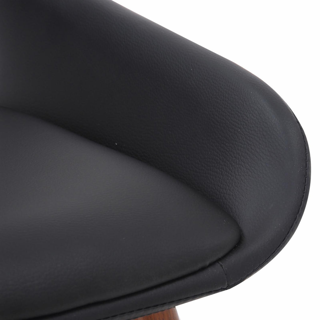 Faux Leather and Wood Side Chair W7370