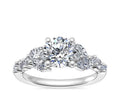 Solid 14K White Gold Solitaire Wedding Ring Y81769