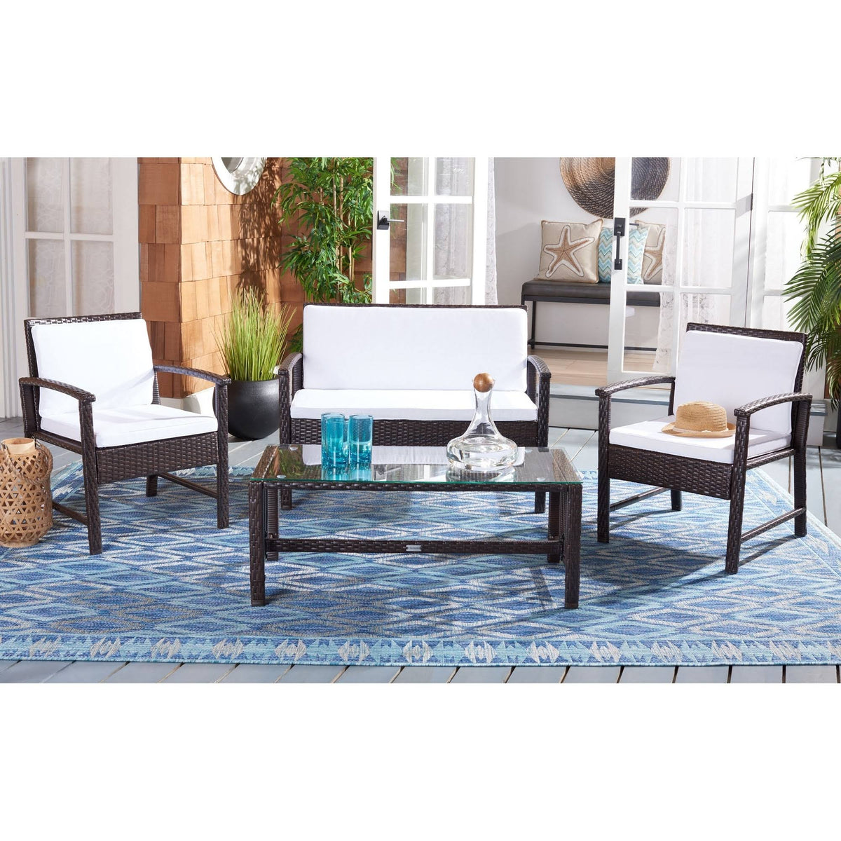 Brown / White Living Set T75386