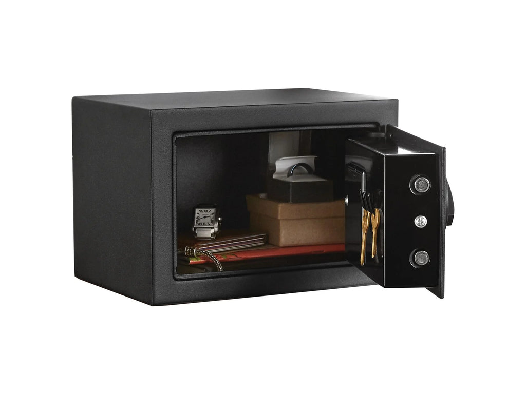 Black Small Digital Safe with Electronic Lock and Backup Key X778