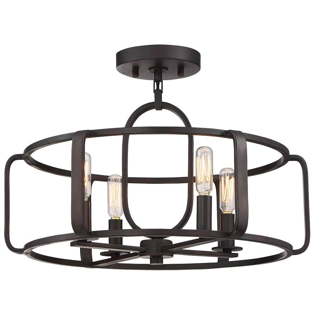 English Bronze Semi-Flush T89680