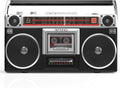 Black Retro Boombox Radio Cassette Player Recorder, Pack of 2 D6026