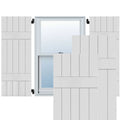 18 in. x 49 in. Primed Western Red Cedar Board and Batten Shutters Pair I1696