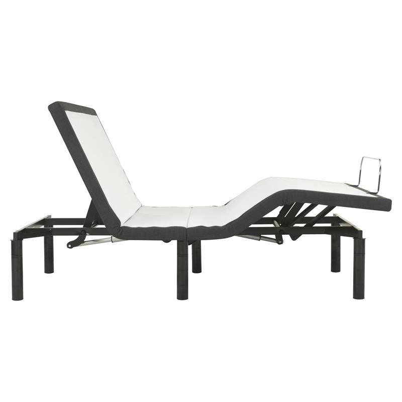 Adjustable Twin Long Metal Bed Base in Black P96680