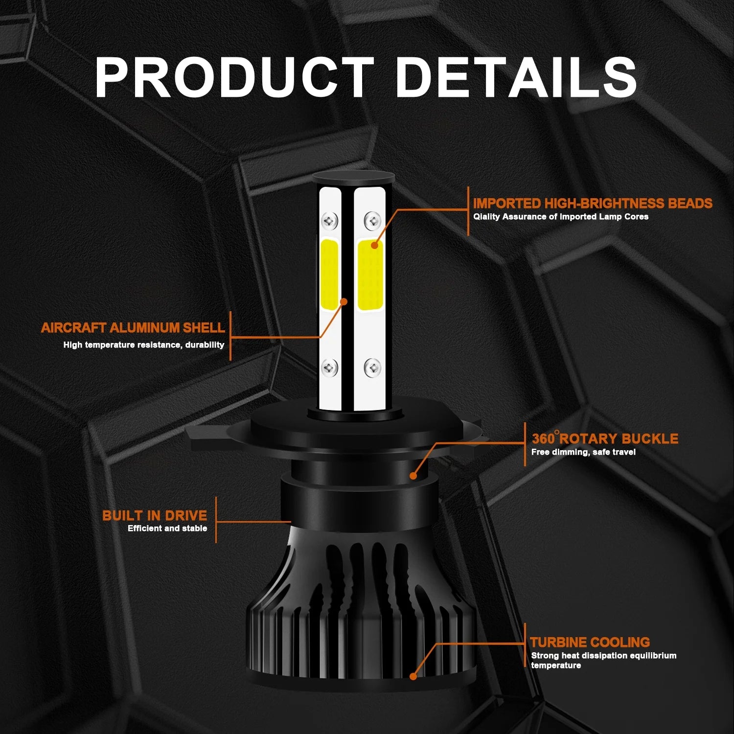 LED Headlight Bulbs 4pcs Z830