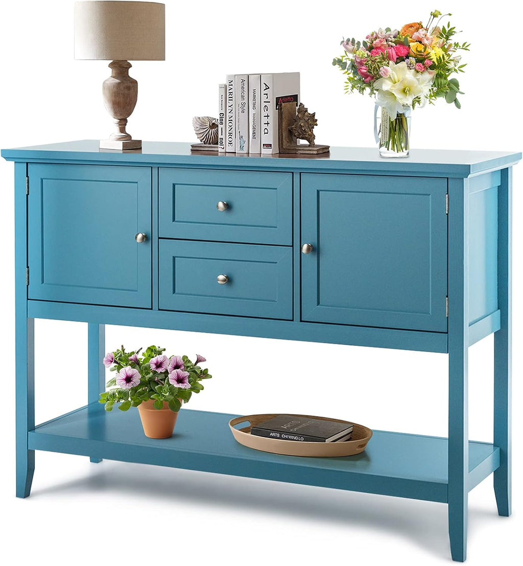 Wood Accent Sideboard Buffet Cabinet with Storage H433