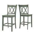 Antique Sage Solid Wood Counter Stool I2334