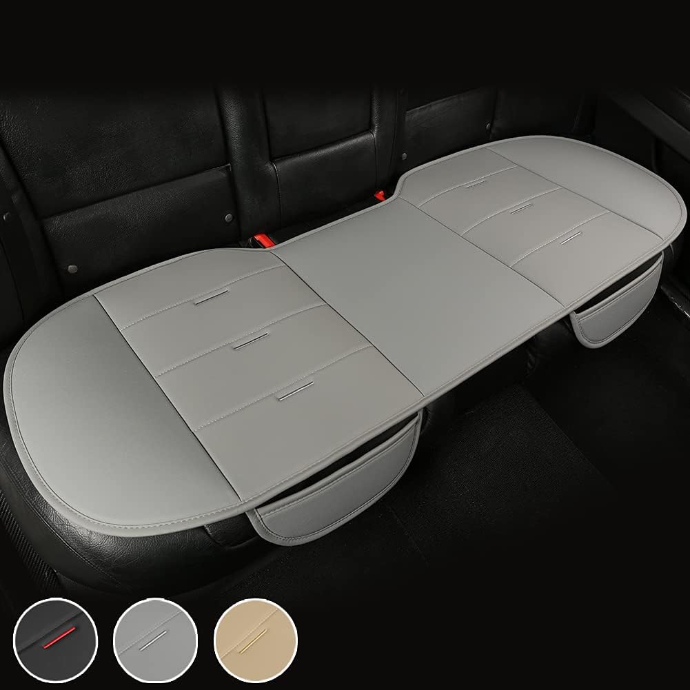 Beige PU Leather Rear Seat Cover D900