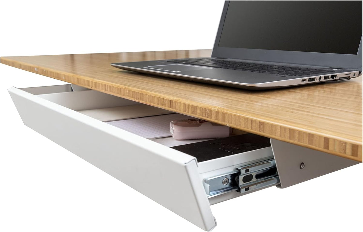 White Sliding Under-Desk Drawer Storage Organizer B60226