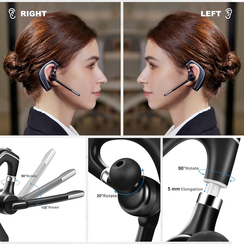 Wireless Bluetooth Headset with Charging Case, Noise Canceling Mic, Pack of 2 C546