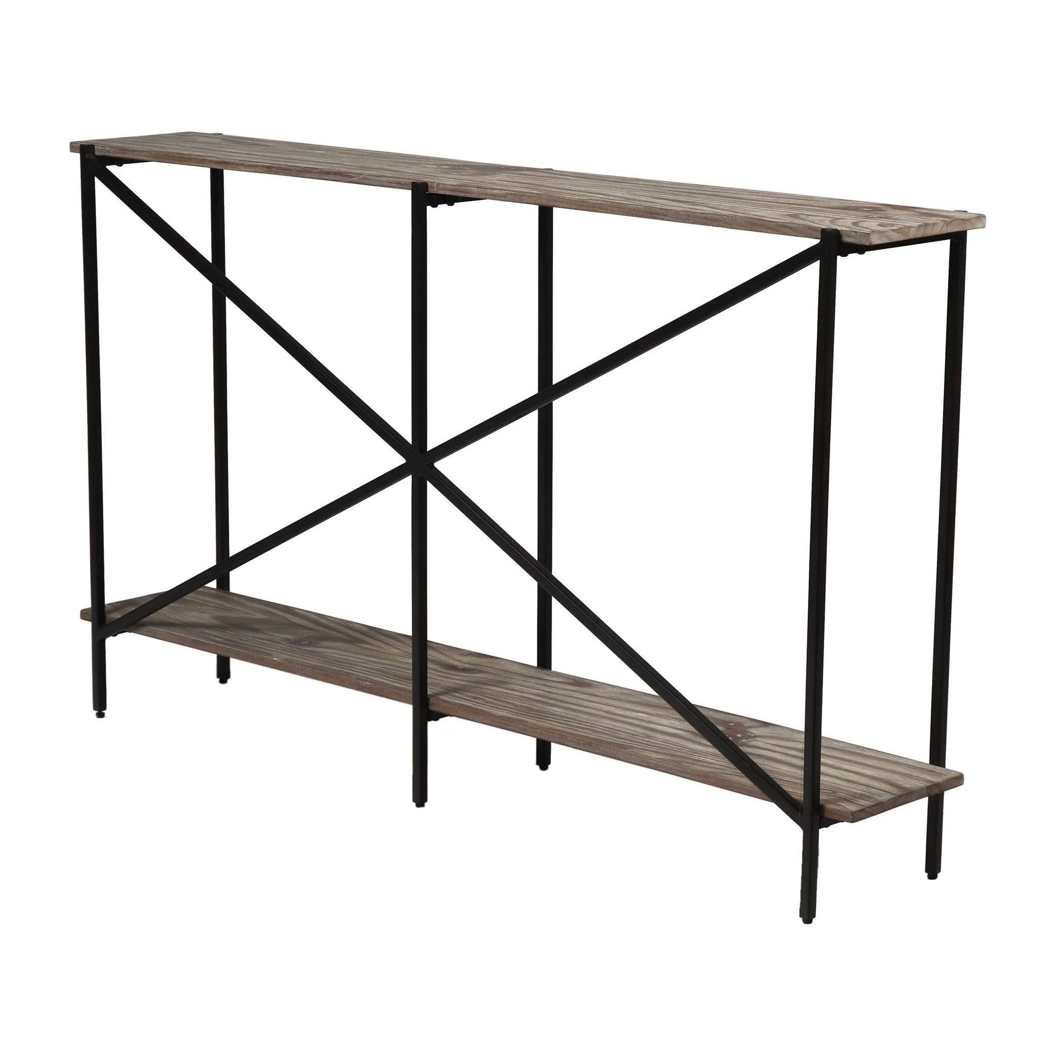 Gray Washed Solid Pine Console Table M35953