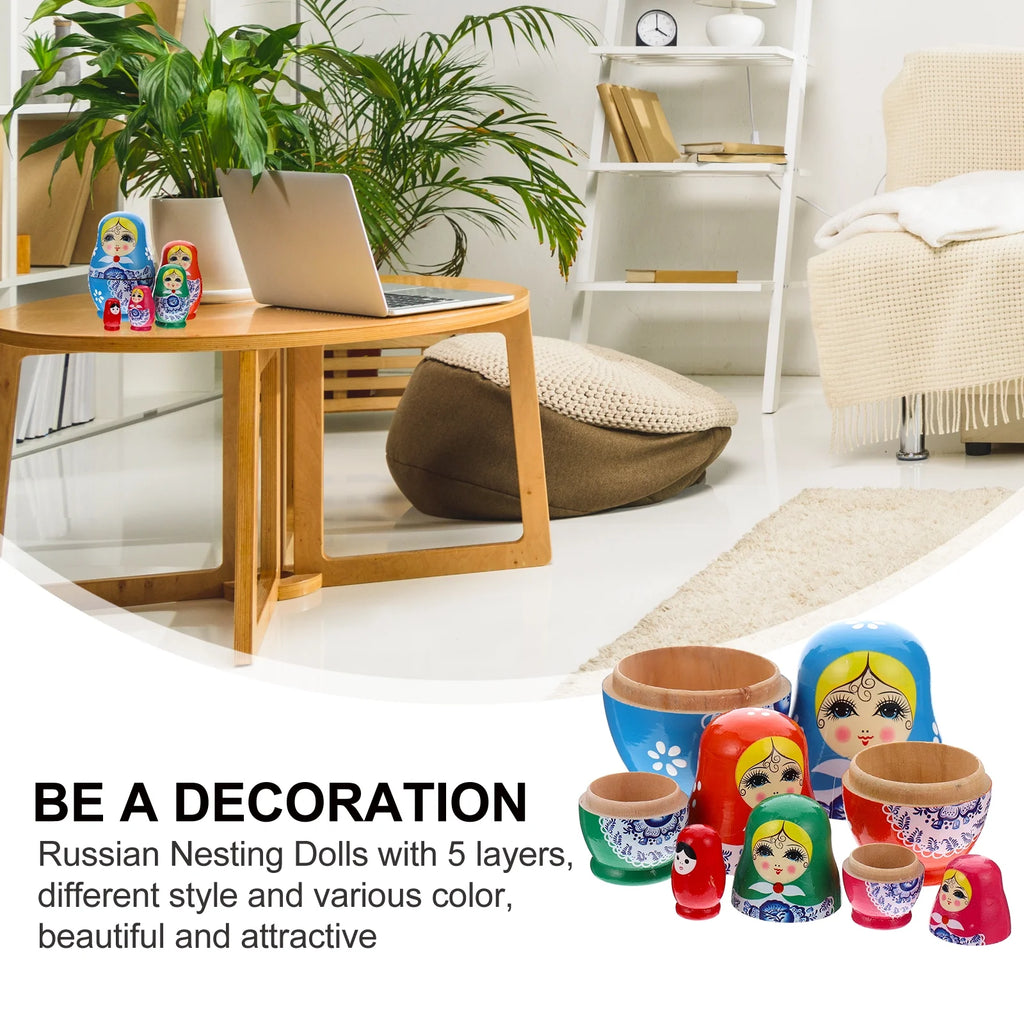 Matryoshka Doll Toy Nested Doll Hand-paint Doll M761602