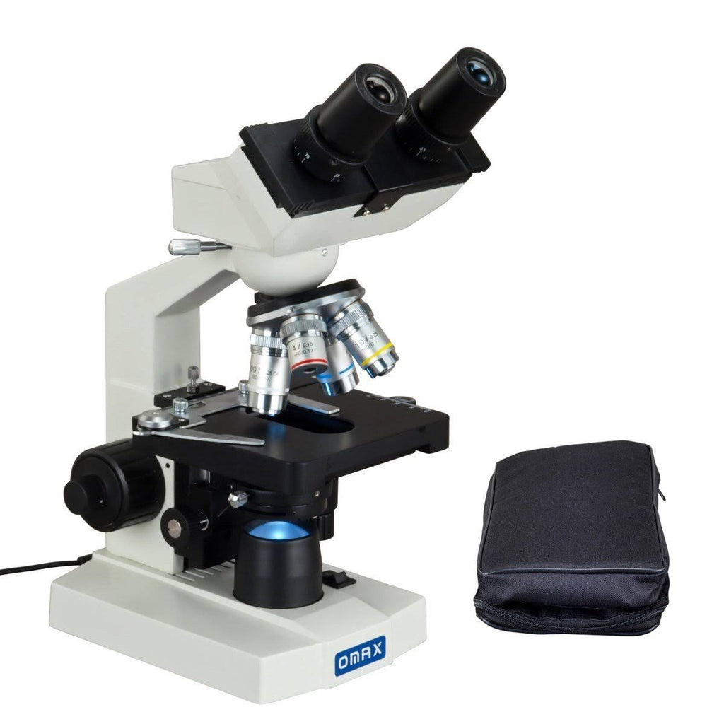 40X-2500X Lab Binocular Biological Compound LED Microscope with Vinyl Carrying Case B1757