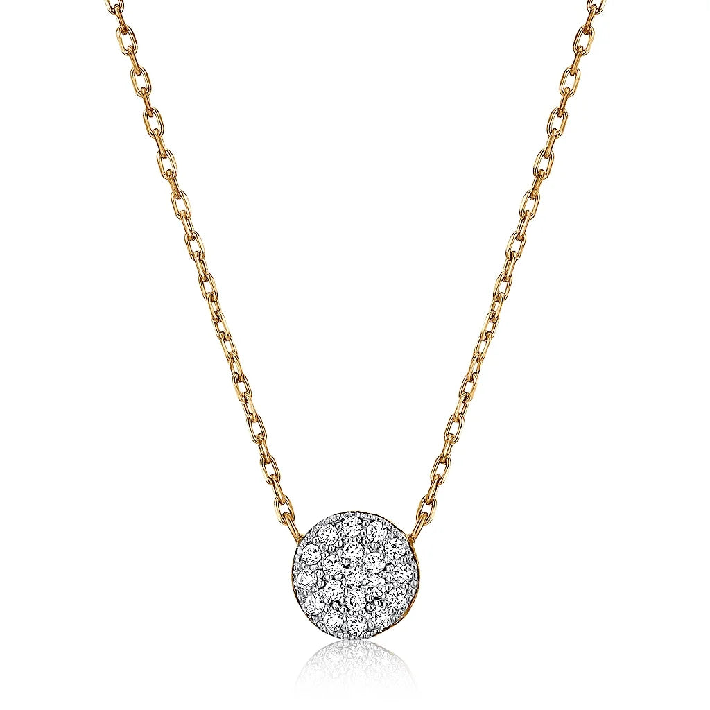 18K Gold Plated Necklace with Cubic Zirconia H393