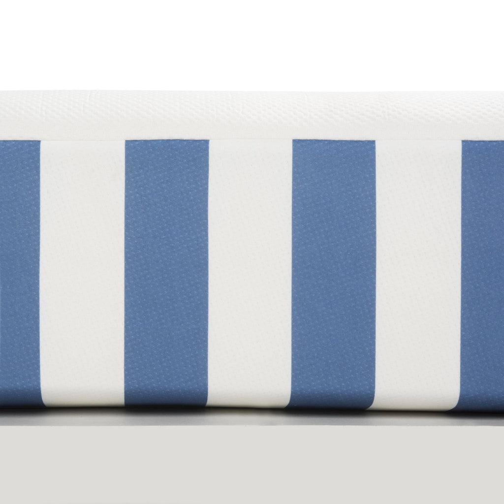 King Mattress White Blue A844