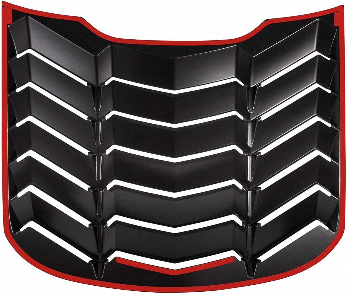 Matte Black Rear and Side Window Louvers Sun Shade Cover for Ford Mustang 2015-2020 Complete Set N4242