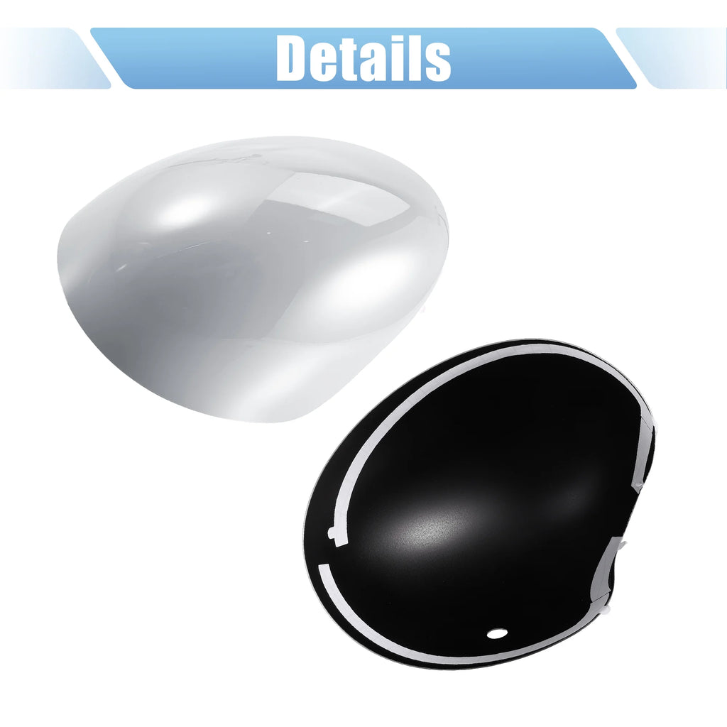 White Exterior Rear View Mirror Cover with Induction Hole J116355