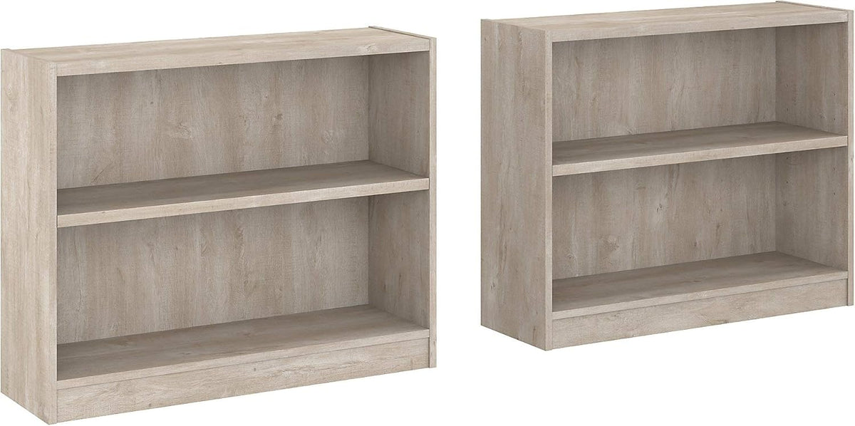 2 Shelf Bookcase Set of 2 in Royal Oak P8002