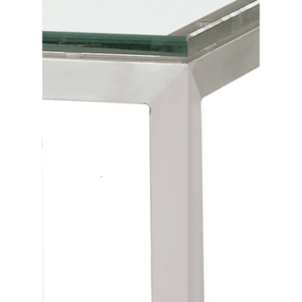 Clear Tempered Glass Bar Table with Steel Base K9687