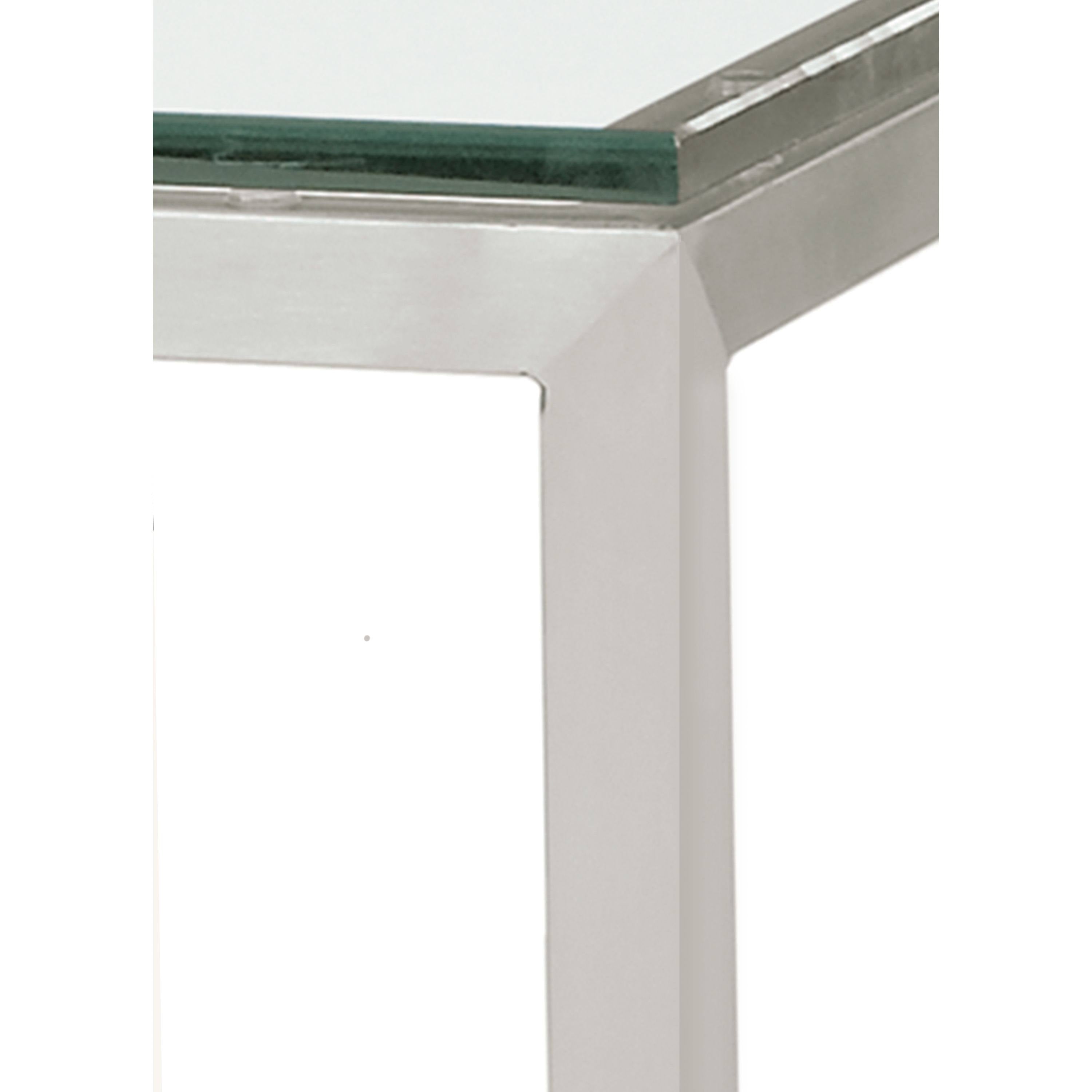 Clear Tempered Glass Bar Table with Steel Base K9687