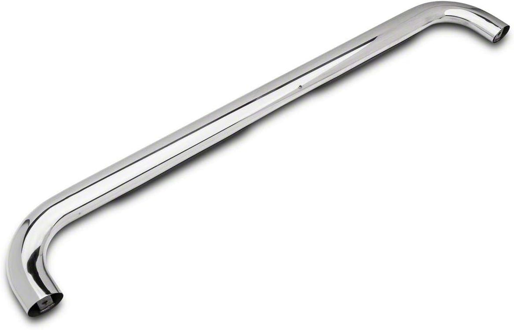 4-Inch Oval Bent End Side Step Bars; Body Mount; Stainless Steel E812