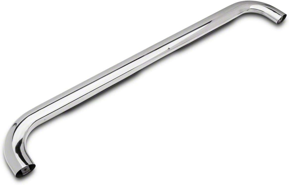 4-Inch Oval Bent End Side Step Bars; Body Mount; Stainless Steel E812