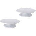White Revolving Cake Stand (2 Pc) A207