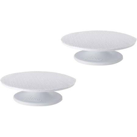 White Revolving Cake Stand (2 Pc) A207