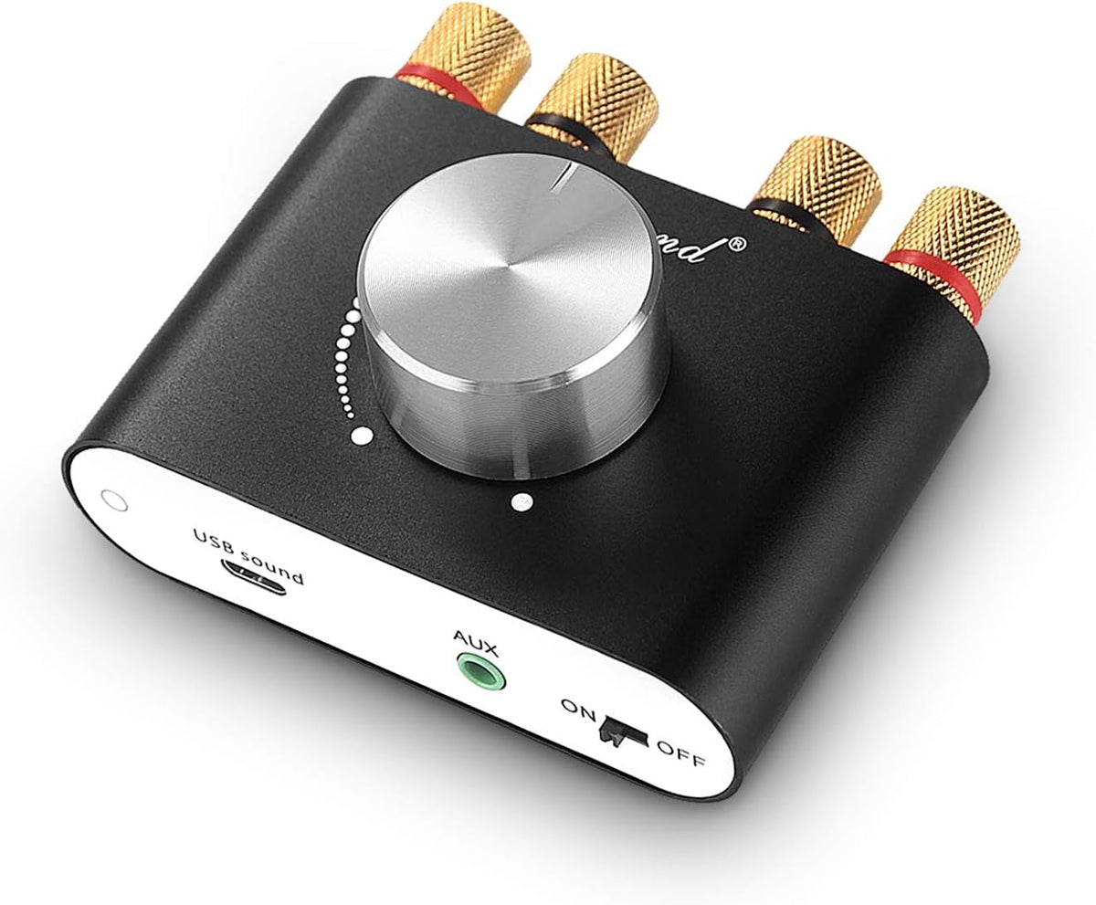 Black Bluetooth 5.0 Power Amplifier, 50W×2, Pack of 2 J2564