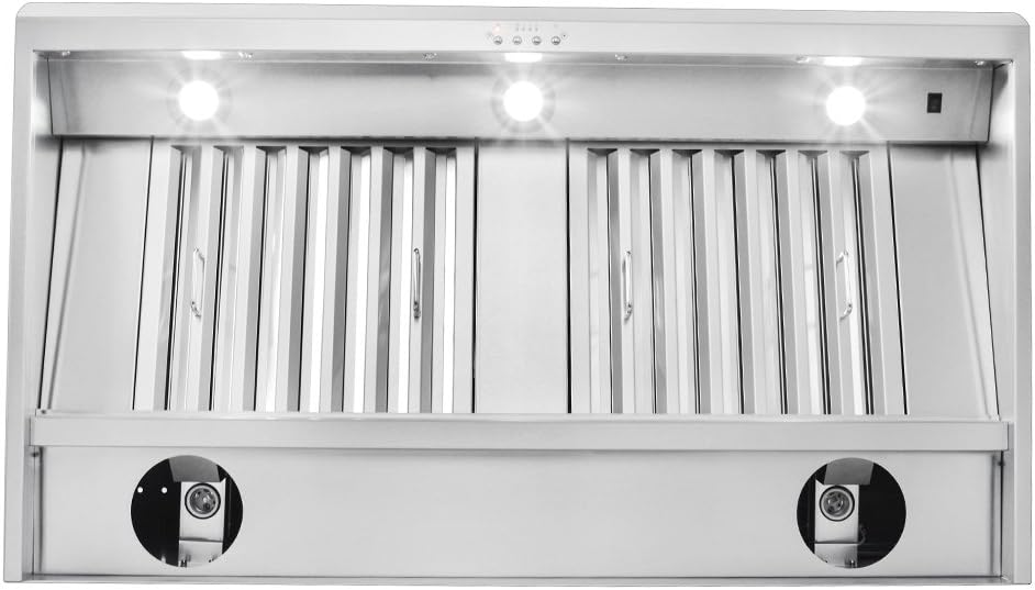 Stainless Steel Wall Range Hood with Baffle Filters H485