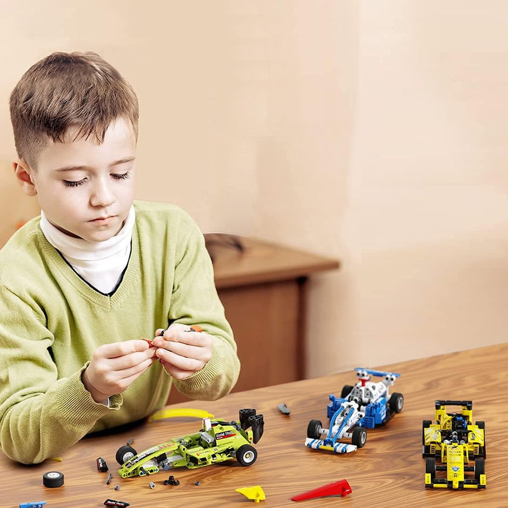 228 Pieces Building Pull Back Racecar Toys H46143