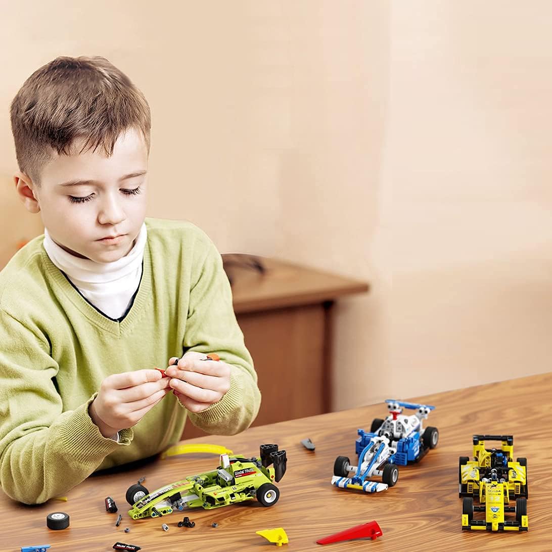228 Pieces Building Pull Back Racecar Toys H46143