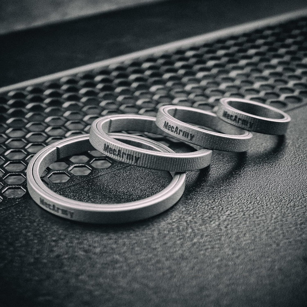 Titanium Keyring Key Chain Key Rings Holder Split Rings 4-Pack X3396