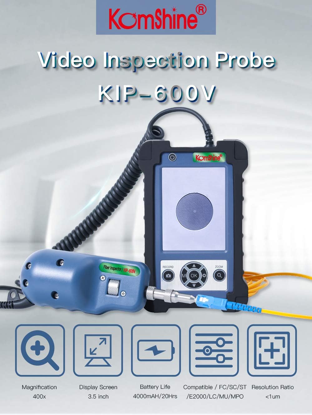 400x Fiber Optic Inspection Probe and Display Z825513