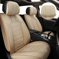 Black Green Leather Car Seat Covers Full Set A61848