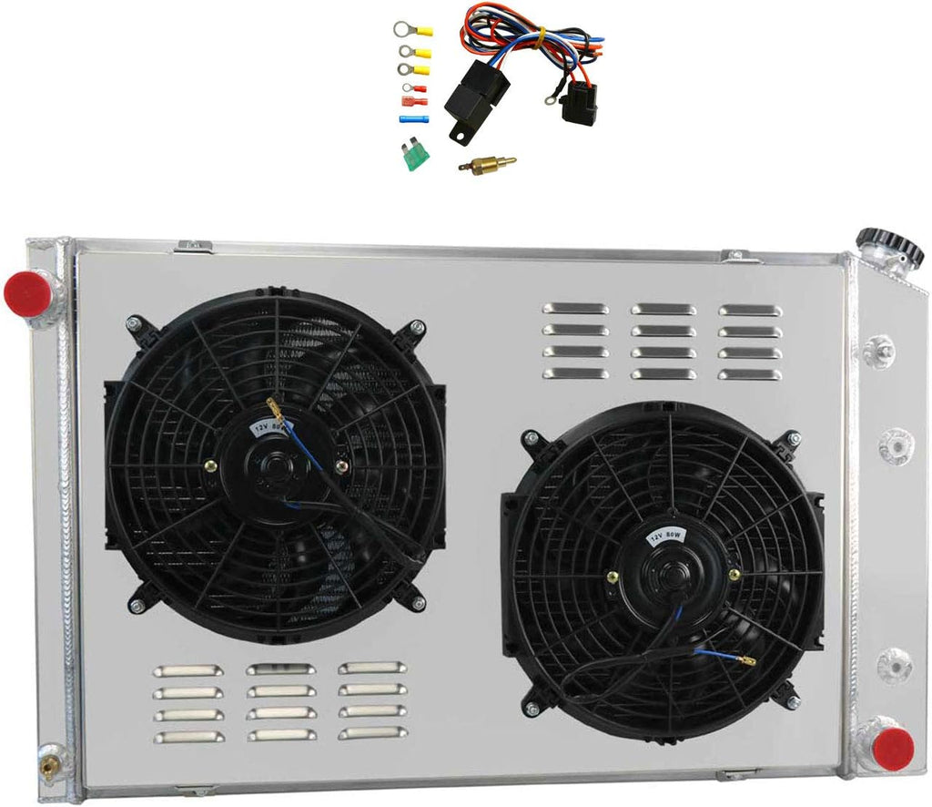 Aluminum Radiator with Shroud and 2x12'' Fan with Thermostat R791