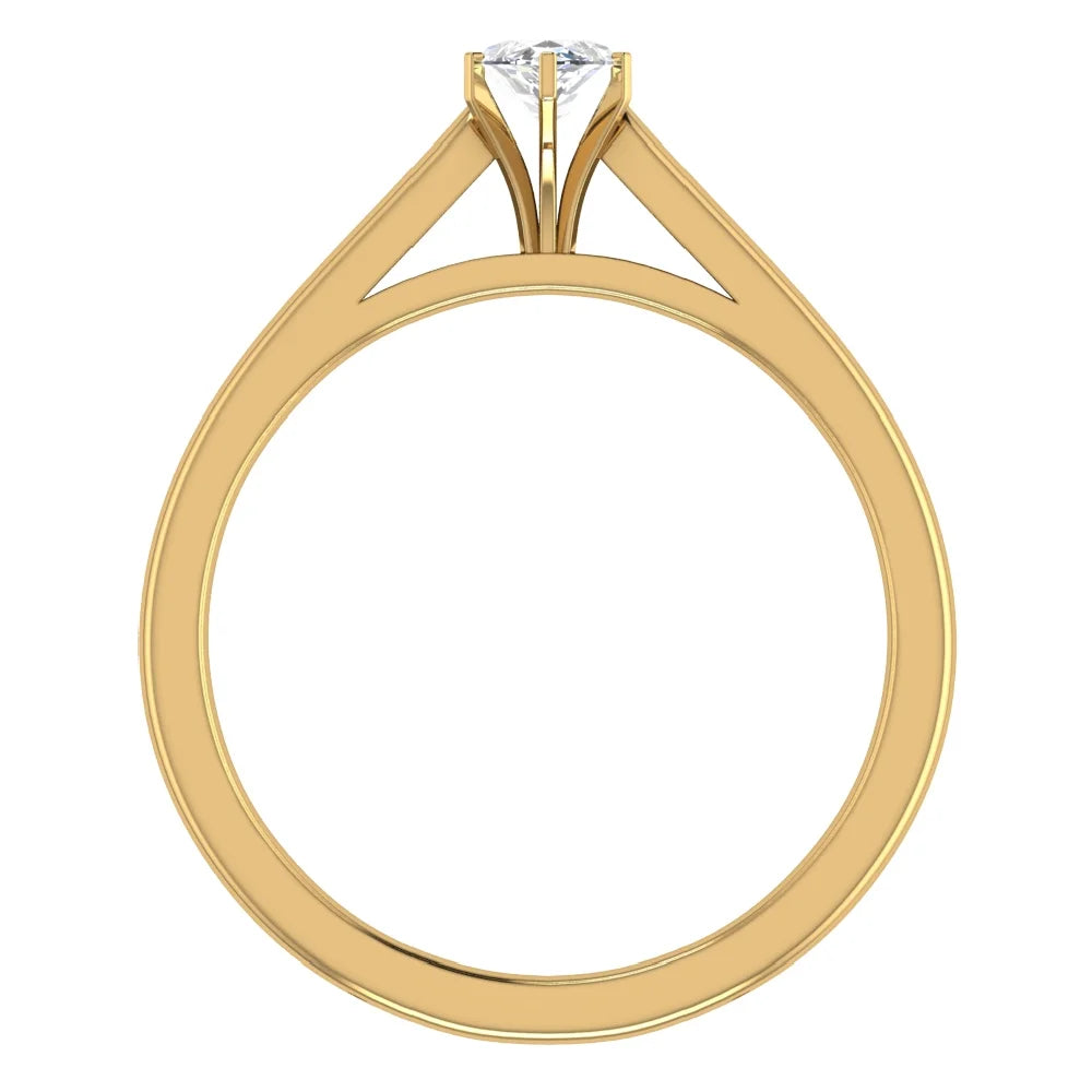 18K Gold Marquise Solitaire Engagement Ring 0.50 Carat H548125