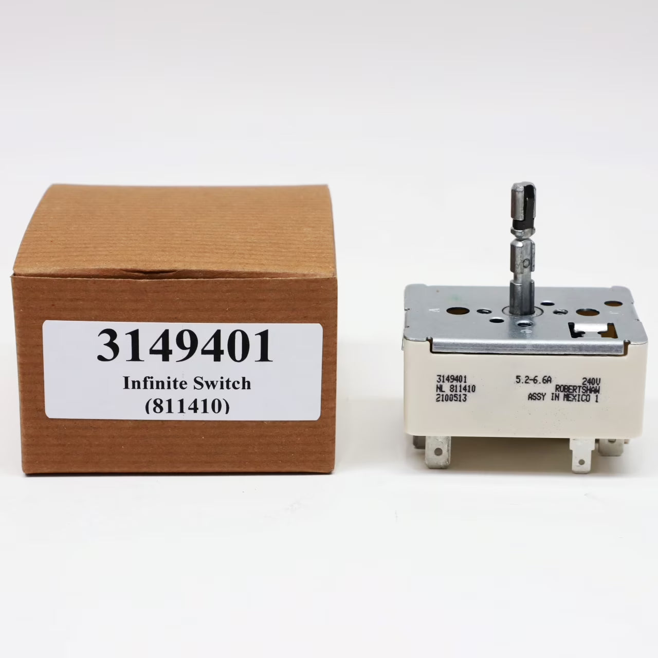 Infinite Control Switch for Whirlpool Range Stove Burner Eye E406819