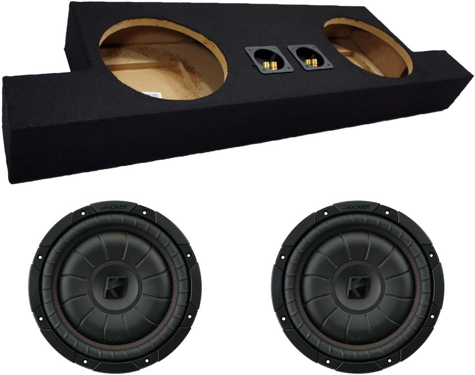 Dual 10 Kicker C10 Subwoofer Sub Box Enclosure 600 Watts Peak J843