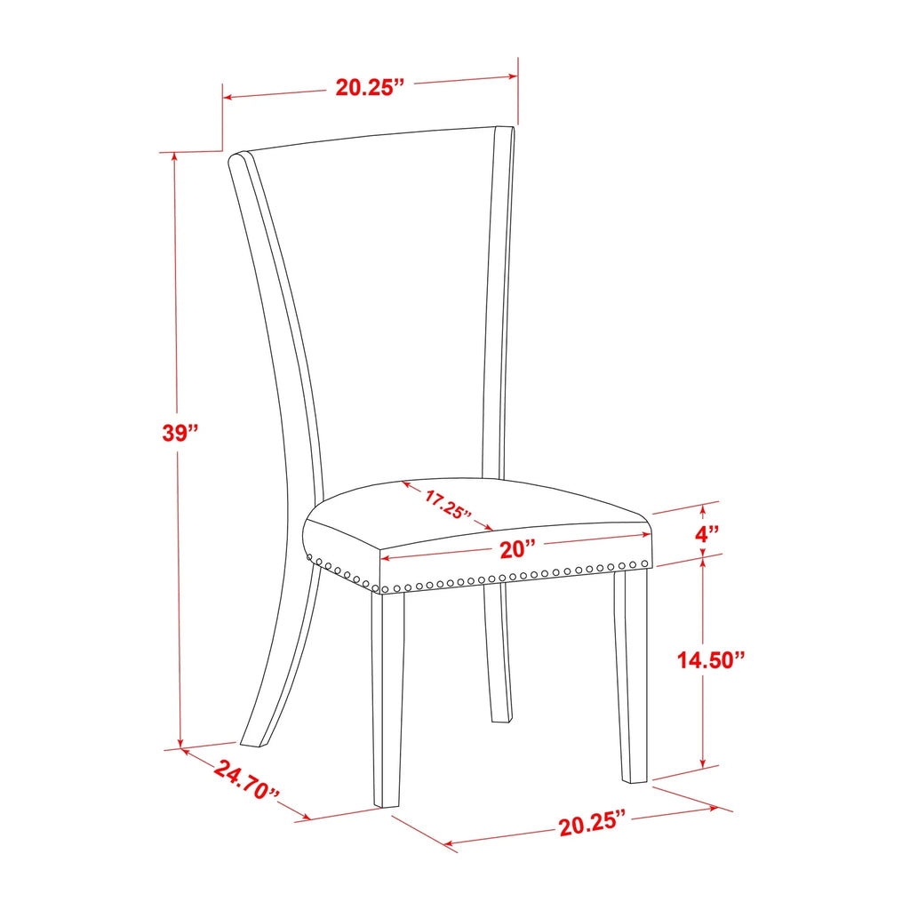 6-piece Wood Dining Set in White/Blue Z55842